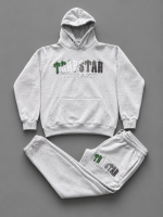 Trapstar Chenille Decoded Hooded Tracksuit - GreyGreen