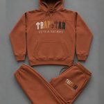 Trapstar Chenille Decoded Hooded Tracksuit - Earth Brown