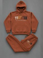 Trapstar Chenille Decoded Hooded Tracksuit - Earth Brown
